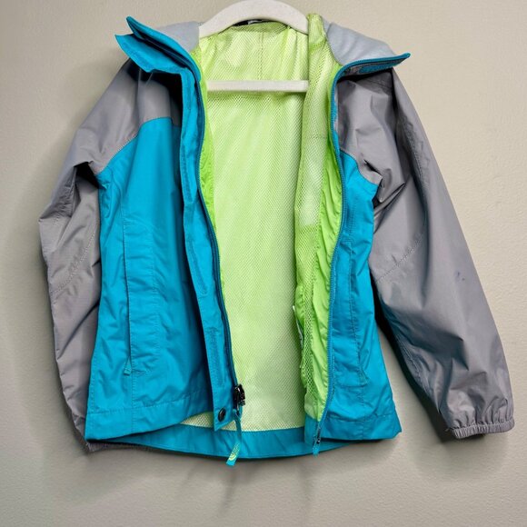 THE NORTH FACE Shell Jacket Girls XXS 5 Hooded Waterproof Colorblock Dryvent - Picture 3 of 13